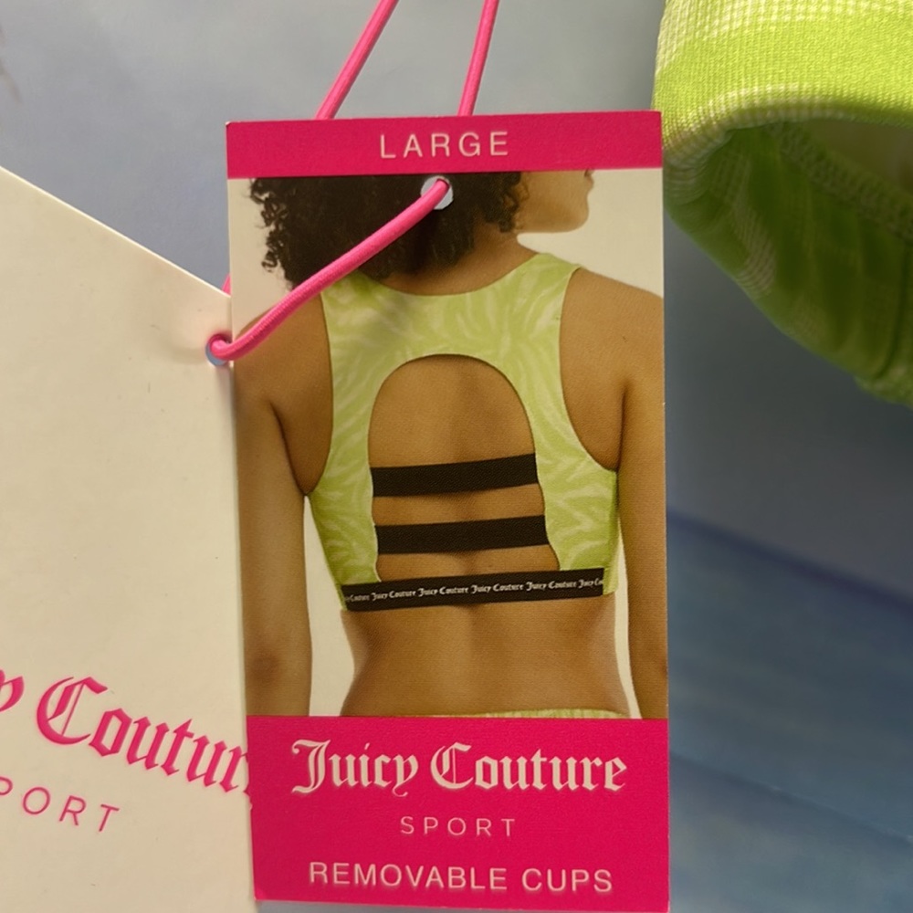 Brand new with tags Woman’s Juicy Couture Sport - Z-pop bra. Size is Large. - Picture 13 of 14